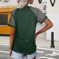 thumbnail image 4 of Plebaso T-Shirts pour Femmes à Manches Courtes à Blocs de Couleur Décontractés à Col Rond T-Shirts Amples Blouses d'Été Hauts, 4 of 7