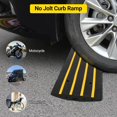 thumbnail image 3 of 1 Paquet de Rampes d'Entrée en Caoutchouc Capacité 33069 Lb Rampes de Trottoir Robustes, Couvre-Câble de 2,6 Pouces de Hauteur Rampe de Pont en Bord de Trottoir pour Voitures Basses, Fauteuils Roulants, Quai de Chargement, Trottoir de Garage, 3 of 5