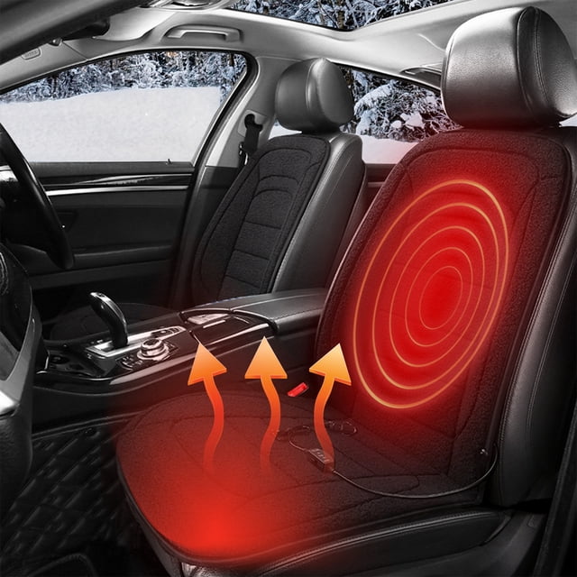 Yhmxh Car Accessories Motorcycle Accessories Car Heated Seat Cushion Winter Electric Heating Car Seat Electric Heating Seat Cushion 12V Suitable For Both In Car Use Plush Car Heated Seat Cushion