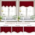 thumbnail image 4 of Dvruxg Fringed Window Curtains, Patterned Short Drapes with Tassels – Polyester Rod Pocket Panels for Kitchen, Bathroom, Living Room – Stylish Modern Home Decor, 4 of 5