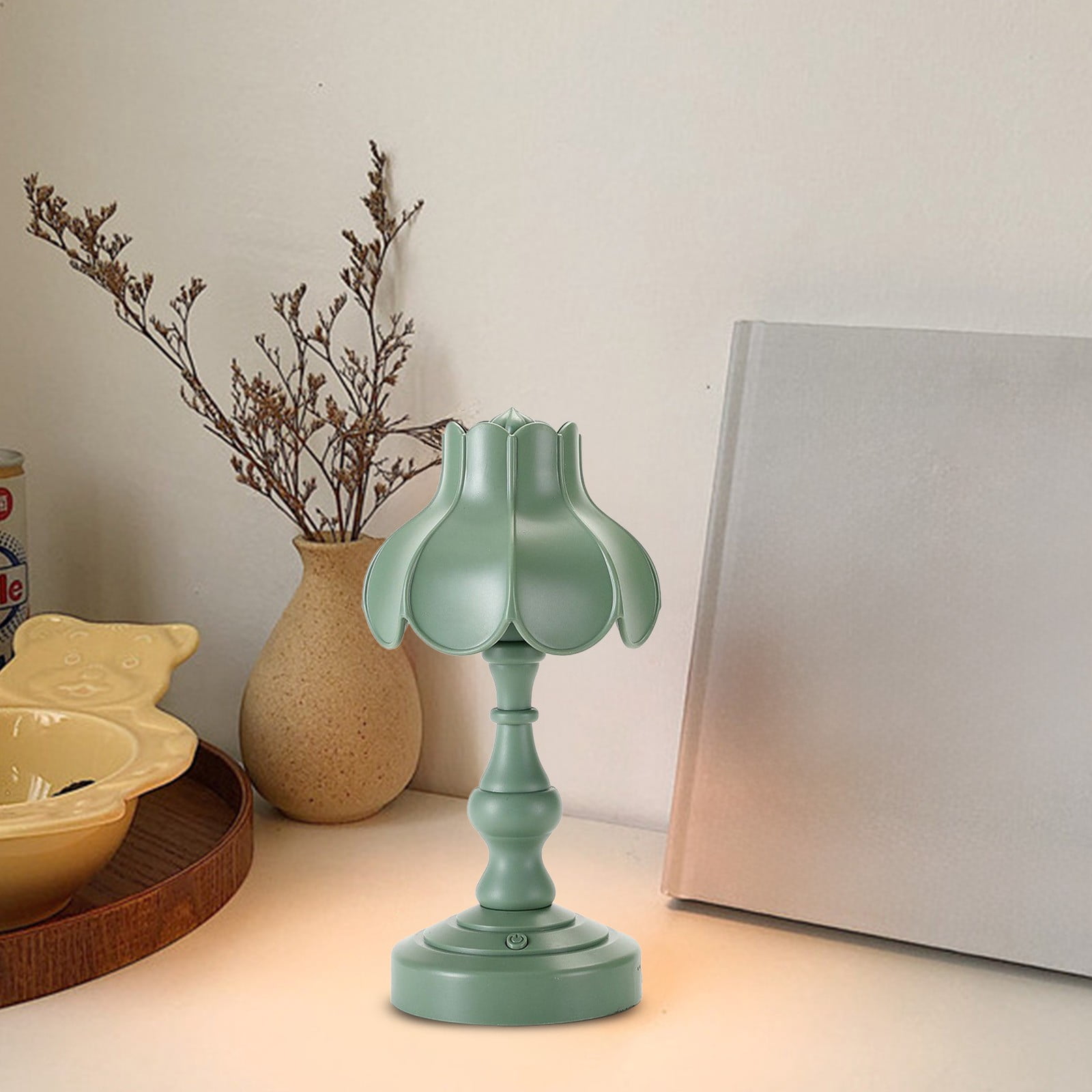 Yhmxh Home Decor,Led Lights,Retro Table Lamp USB Rechargeable Ins Europe And The United States Style Table Lamp Dormitory Mini Bedside Home Bedroom LED Night Light Retro Ornaments