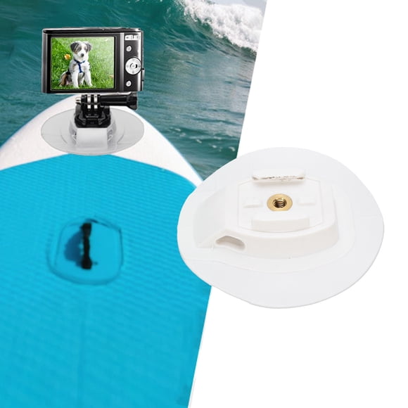Surfboard Camera Mount Base Replacement, PVC Mounting Bracket for Action Cameras, Compatible with Surfboards Kayaks Paddleboards