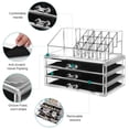 thumbnail image 4 of Detachable Acrylic Cosmetic Makeup Organizer Box, 3 Drawers Cube Jewelry Container Storage Case, 4 of 7