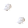 thumbnail image 2 of mmirethe Classic Baseball Hat With Ring Decor Adding Touch Of Style To Outfits Casual Ring White 2Set, 2 of 6