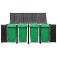 thumbnail image 4 of vidaXL Bin Store Outdoor Trash Can Storage Single Wheelie Bin Shed Poly Rattan, 4 of 6