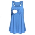 thumbnail image 1 of Pisexur Robe de Maternité Unie pour Femmes à Encolure Dégagée Sans Manches, Robe d'Allaitement, Vêtements d'Allaitement, Jupe de Maternité, Robe d'Été Fluide Évasée, 1 of 4