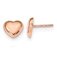 thumbnail image 1 of Boucles d'Oreilles Cœur Poli en Or Rose 14K, 1 of 3