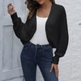 thumbnail image 3 of Timegard Cardigan Sweaters for Women Cropped Knit Jackets Open Front Long Sleeve Shrugs Fall Winter Fashion, 3 of 6