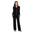 thumbnail image 1 of Ensemble de Pyjama pour Femme à Manches Longues, Vêtement de Nuit Boutonné, Ensemble de Pyjama Doux, 1 of 5