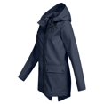 thumbnail image 3 of Veste Décontractée pour Femme, Unie, Extérieure, Grande Taille, à Capuche, Coupe-Vent, Ample, 3 of 4