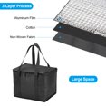 thumbnail image 4 of Unique Bargains Sac d'Épicerie Pliable Isolé Réutilisable 11.4'x9.1'x9.1' pour Livraison de Nourriture avec Fermeture Éclair, Noir, 4 of 7