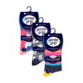 thumbnail image 2 of Gentle Grip - 9 Pairs Ladies Cotton Soft Top Patterned Non Elastic Crew Socks, 2 of 2