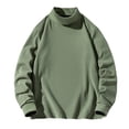 thumbnail image 1 of Timegard Fall Tops for Men High Neck Thermal Underwear Solid Color Comfy Pullover Casual Long Sleeve Tops, 1 of 7