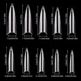 thumbnail image 3 of 600pcs Long False Nail Tip Acrylic Coffin Shape Nail Half Cover Tip Manicure Art Accessory, 3 of 7