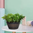 thumbnail image 4 of Resin Barrel Planter  Garden Flower Pot Decor Hangable Plant Container Brown 12inch - Without chain, 4 of 9