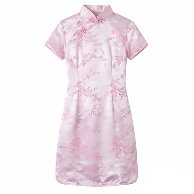 Tenue Élégante pour le Quotidien avec Manches Courtes et Robe à Thème Qipao Classique pour Ensembles