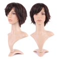 thumbnail image 1 of MesaSe Perruque Synthétique Longue Bouclée avec Frange Cheveux Courts Perruques Résistantes à la Chaleur Perruque Complète pour Femmes Blond Mèches, 1 of 4