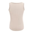 thumbnail image 5 of MIASHUI Women Sleeveless Tanks Top Casual Round Neck Splice Button Basic Tops,Beige,M, 5 of 5