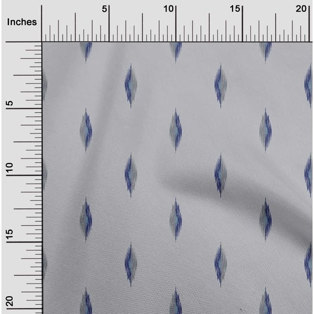 oneOone Popeline de Coton Tissu Imprimé Ikat Abstrait BTY 42 Pouces de Large