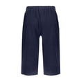 thumbnail image 4 of Womens Casual Shorts Summer Drawstring Elastic Waist Comfy Shorts with Pockets, 4 of 5