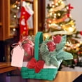 thumbnail image 4 of Meitianfacai Christmas Sweethearts Basket Gift Gift Basket Gift Box Candy Box Snowflake Crisp Christmas Packaging Box Biscuits Box Suitable For Festivals, Green, 4 of 7