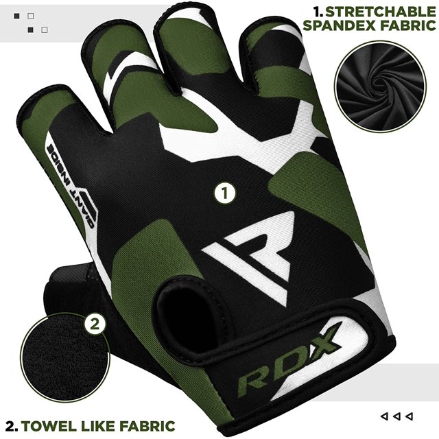 RDX Gym Weight Lifting Gloves Workout Fitness Bodybuilding Breathable Powerlifting Wrist Support Training Exercise