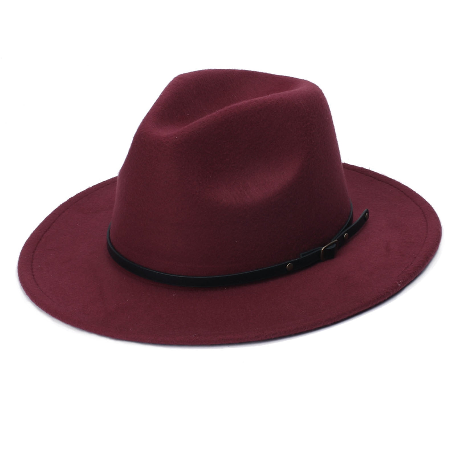 Vintage Buckle Belt Wool Floppy Panama Fedora Hat Adjustable Fgnfyis Womens Classic Wide Floppy Panama Hat Belt Buckle  main image 4
