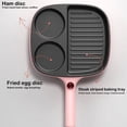 thumbnail image 4 of Uscallm 3 In Omelette Pan Electric Breakfast Maker, Nonstick Frying Pan for Burgers and Sandwiches, Compact Household Kitchen Appliance, 110V Countertop Griddle for Pancakes and Eggs, 4 of 6