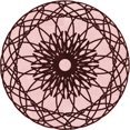 thumbnail image 1 of Ahgly Company Tapis d'Intérieur Ronds de Style Transitionnel Lavables à la Machine, Rouge Pâle Rose, 3 Pieds Rond, 1 of 7
