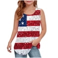 thumbnail image 2 of MKOSPLRT Débardeurs Rouge Blanc Bleu pour Fille Sans Manches Col Rond Débardeurs du 4 Juillet Mignons Débardeurs de la Fête de l'Indépendance Débardeurs d'Été avec Drapeau des É.-U. 5-14 Ans, 2 of 6