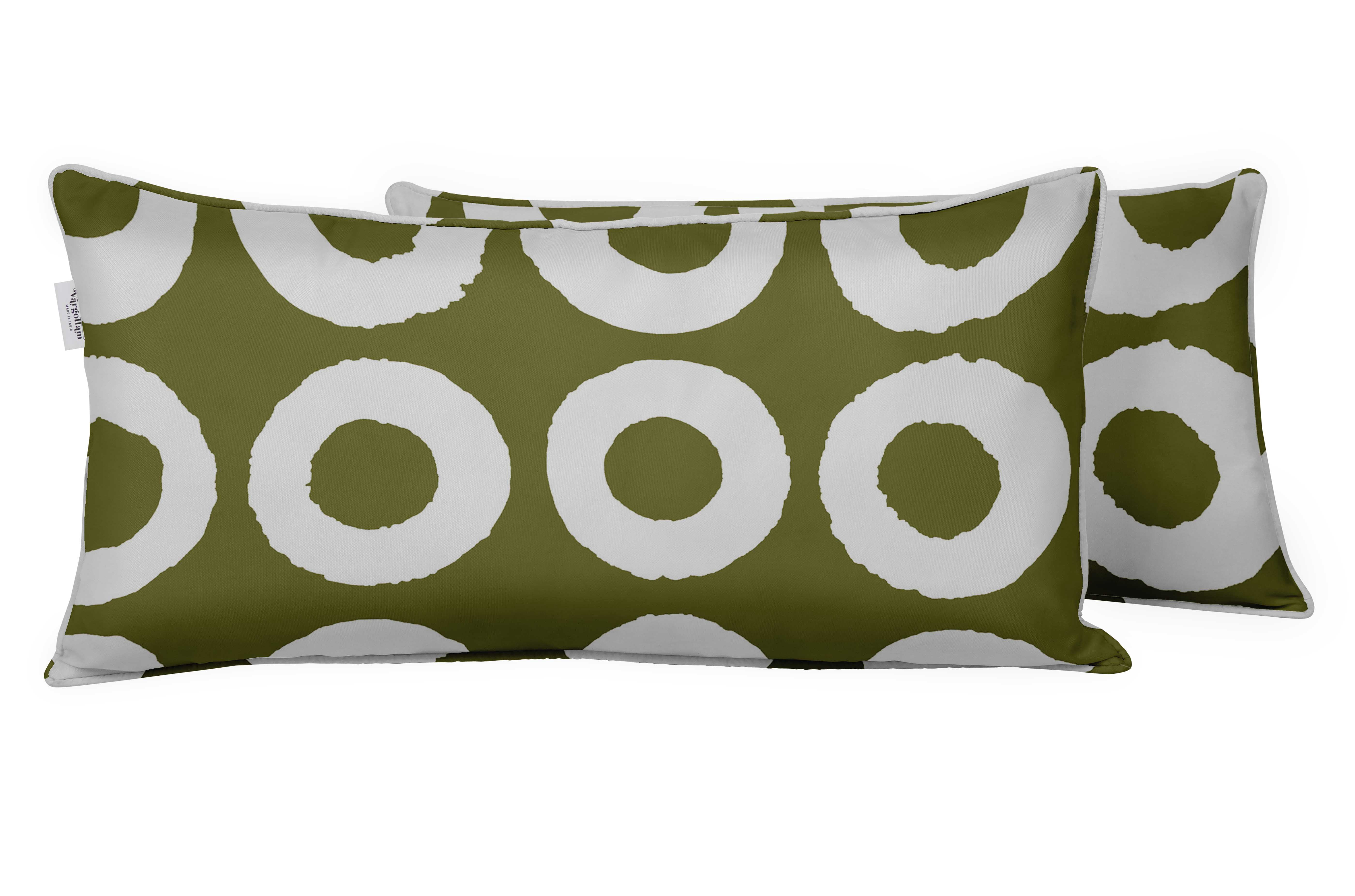 VargottamIndoor/OutdoorPolyester FabricLumbarPillowCover,All-Weather Waterproof Rectangular Cushion Case for Patio Furniture,12" x 20"Set of 2 -Geometric-71