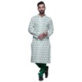 thumbnail image 4 of Atasi Kurta Pyjama de Fête pour Hommes Col Mandarin Manches Longues Kurta Pyjama Ethnique, 4 of 5