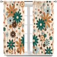 thumbnail image 3 of Rideaux Occultants Rétro à Motif Floral, Fleurs Groovy Funky Hippies Colorées, Belles, Style Rustique Boho, Imprimé, Traitements de Fenêtre à Passe-Tringle, Draperies pour Chambre, Salon, Cuisine 84 Pouces L X 84 Pouces H, 3 of 6