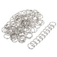 thumbnail image 1 of Unique Bargains Metal Binder Rings, Detachable Snap Clips, Silver Tone, 100 Count, 1 of 5