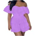 thumbnail image 1 of Birdeem Combishort Plissé Multi-Couches Patchwork Couleur Unie Mode Été pour Femmes, 1 of 6