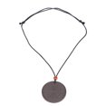 thumbnail image 2 of Pendant Necklace Volcanic Stones Delicate Pattern Adjustable Length Stylish Necklaces for Women Men, 2 of 14