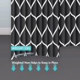 thumbnail image 5 of Black Stall Half 36 x 72 Inch Cloth Shower Curtain, Waterproof Design and Polyester, Quick-Drying, Heavy Duty Small Shower Curtains Set for Bathroom, Durable and Washable with 8 Metal Hooks, 5 of 5