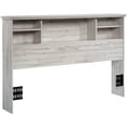 thumbnail image 1 of Pemberly Row Transitional Engineered Wood Full-Queen Bookcase Headboard in White, 1 of 10