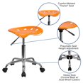 thumbnail image 2 of Vibrant Orange Tractor Seat and Chrome Stool, 2 of 9
