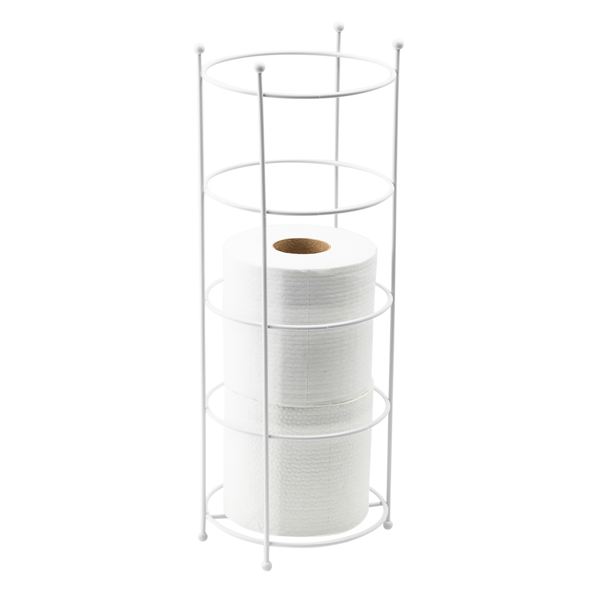 Era Michaels Freestanding Toilet Paper Holder White 5.55 x 15.16in