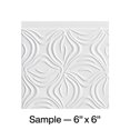 thumbnail image 1 of FASÄDE Lotus Decorative Vinyl Backsplash Panel in Gloss White (6X6 Inch Sample), 1 of 5