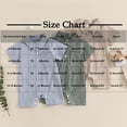 thumbnail image 3 of Chbgutlmr Baby Boys Girls Clothes Toddler Half Button Short Sleeve Rompers Infant Plaid Printed Comfy Jumpsuits, 3 of 4