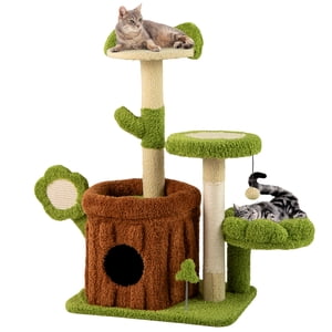 Gymax 36'' Cat Tree Tower avec/Perch Condo Platforms Petal Scratching Board pour les intérieurs