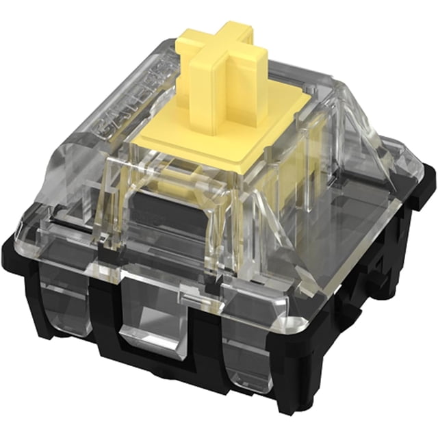 GATERON KS-15 Optical Yellow Keyboard Switches, 35gf RGB LED Infrared Path Linear Key Switches for Mechanical Keyboard (35PCS, Yellow)