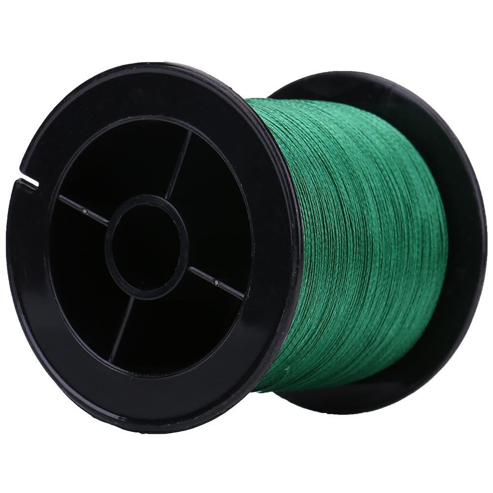 WALFRONT 1pc 300m PE Braided 4 Strands Super Strong Fishing Lines Multi-filament Fish Rope Cord Green ,Fishing Line, 4 Strands Fish Line