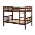 thumbnail image 1 of Pemberly Row Twin Over Twin Bunk Bed in Walnut, 1 of 6