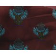 thumbnail image 4 of oneOone Georgette Viscose Fabric Floral Block Printed Fabric 1 Yard 42 Inch Wide, 4 of 4
