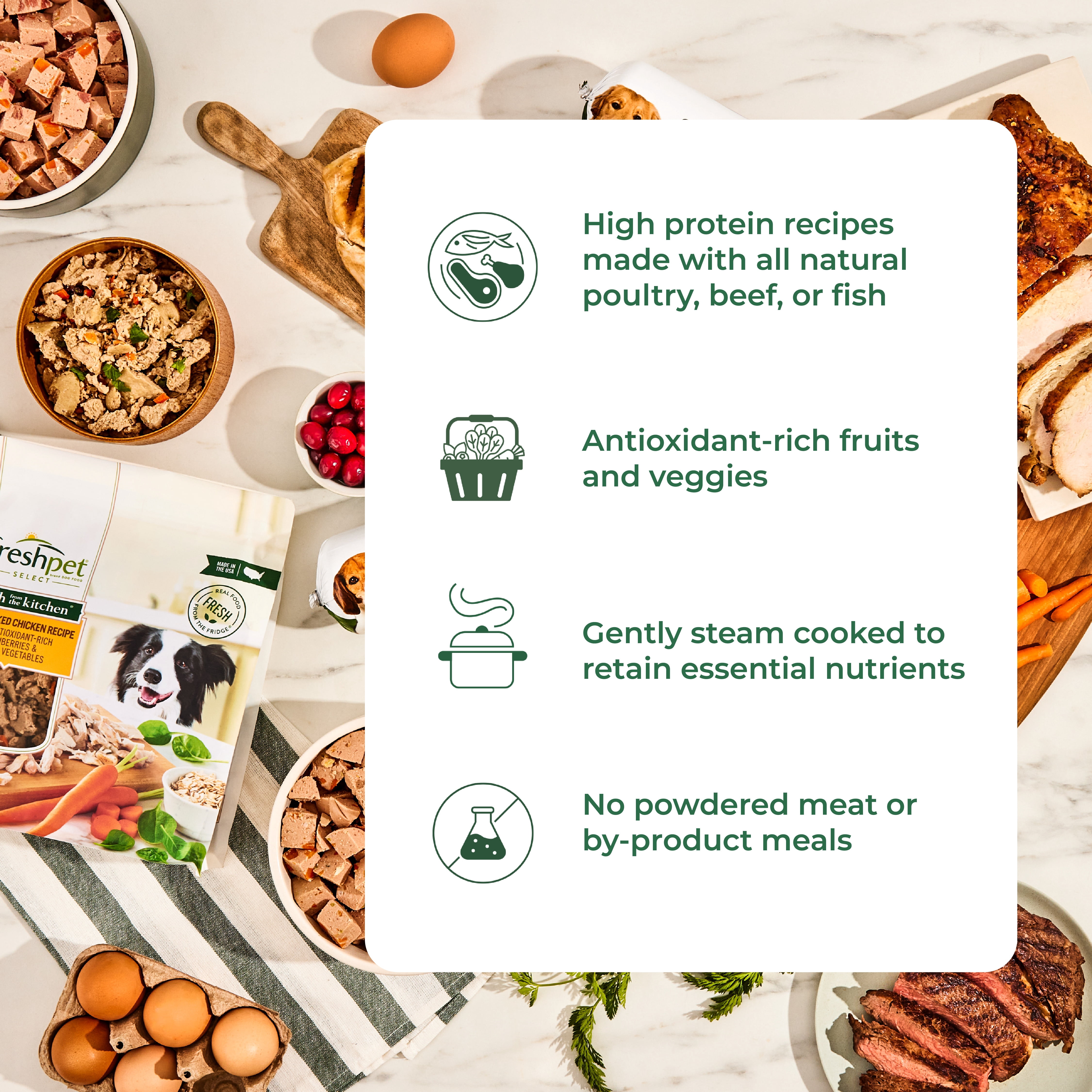 Freshpet Fresh Dog Food, Chunky Beef Recipe, Slice & Serve Roll 680g