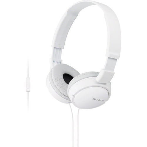 Sony MDR-ZX110AP - Headphones with mic - full size - wired - 3.5 mm jack - white