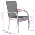 thumbnail image 4 of vidaXL 3 Piece Garden Dining Set Brown and Black, 4 of 4